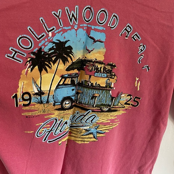 Hollywood Beach, FLORIDA Pink Tie Dye Long Sleeve - Picture 3 of 5